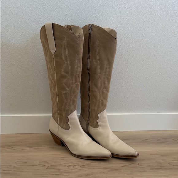 Coconuts by Matisse Two-Tone Heeled Boots - Picture 1 of 6